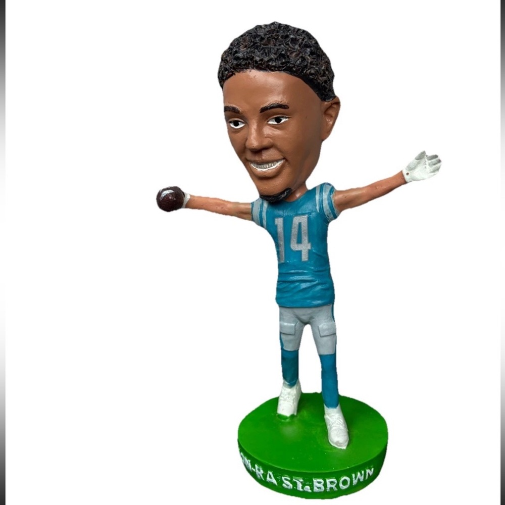 Amon-Ra St Brown Detroit Lions Bobblehead Straight From Ford Field No Box